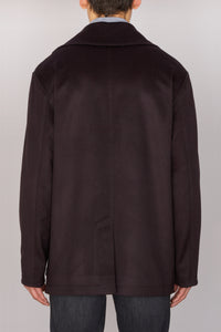 Manteau caban en cachemire - Chocolate