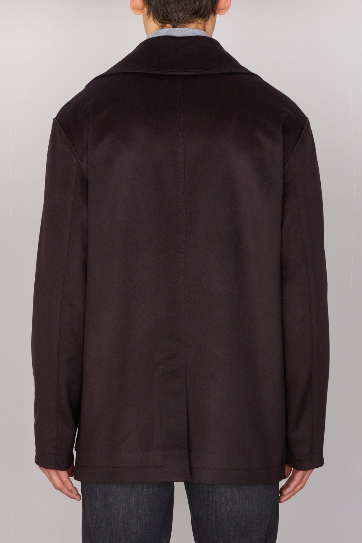Manteau caban en cachemire - Chocolate