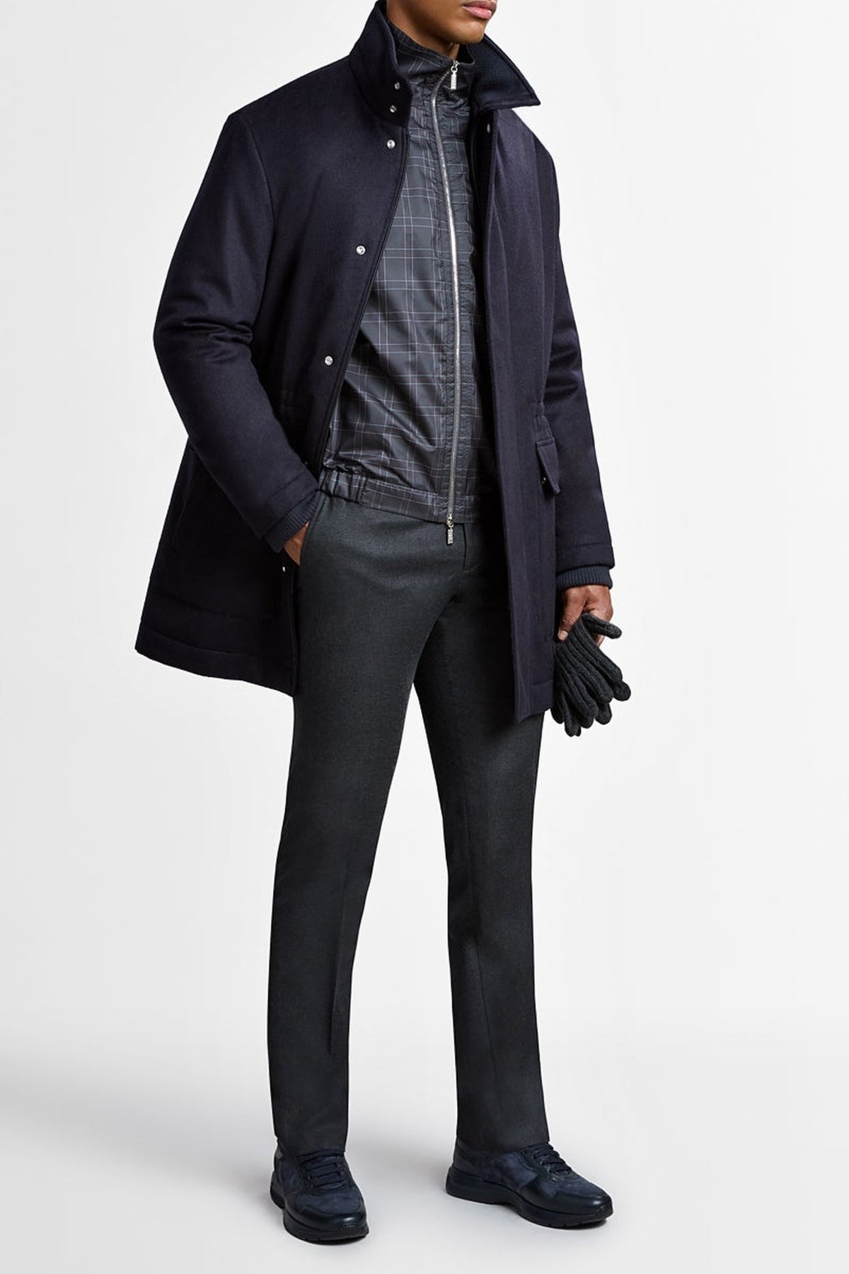 Veste Field ajustée en cachemire - Blue Navy