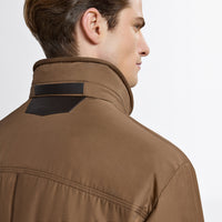 Parka ajustée Field en soie - Capuccino