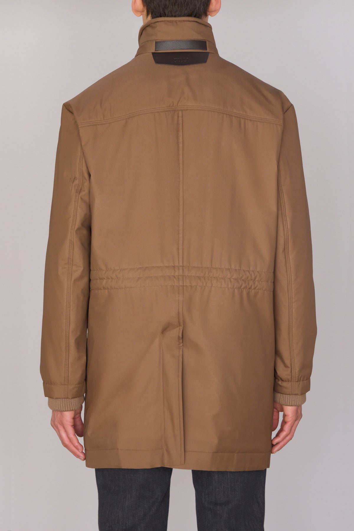 Parka ajustée Field en soie - Capuccino