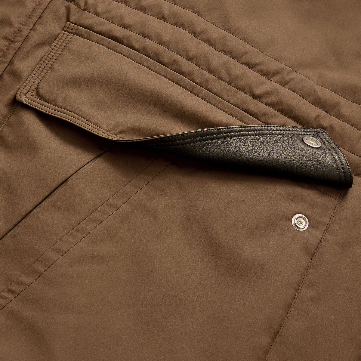 Parka ajustée Field en soie - Capuccino
