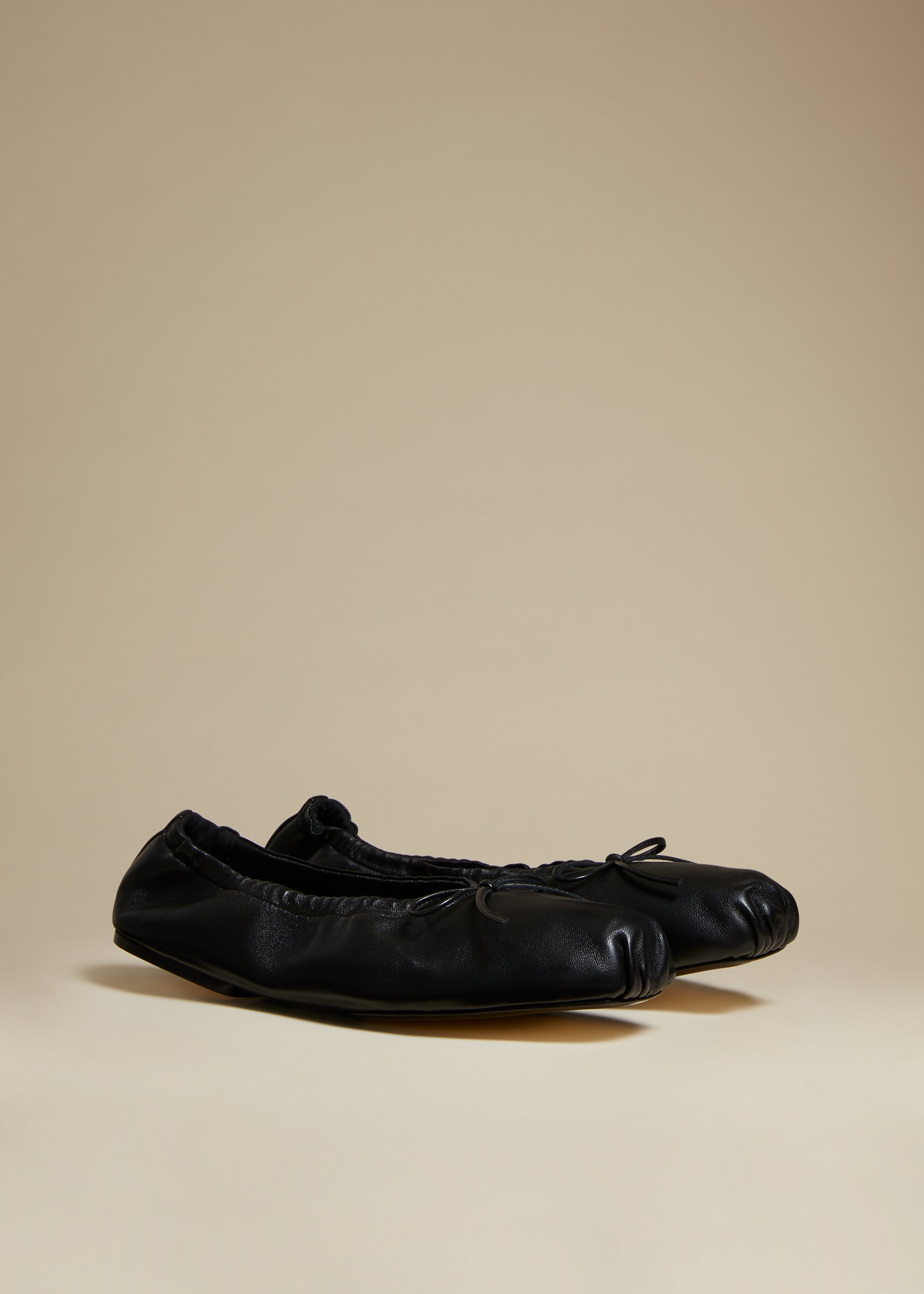 Ashland ballet flat in leather - Black