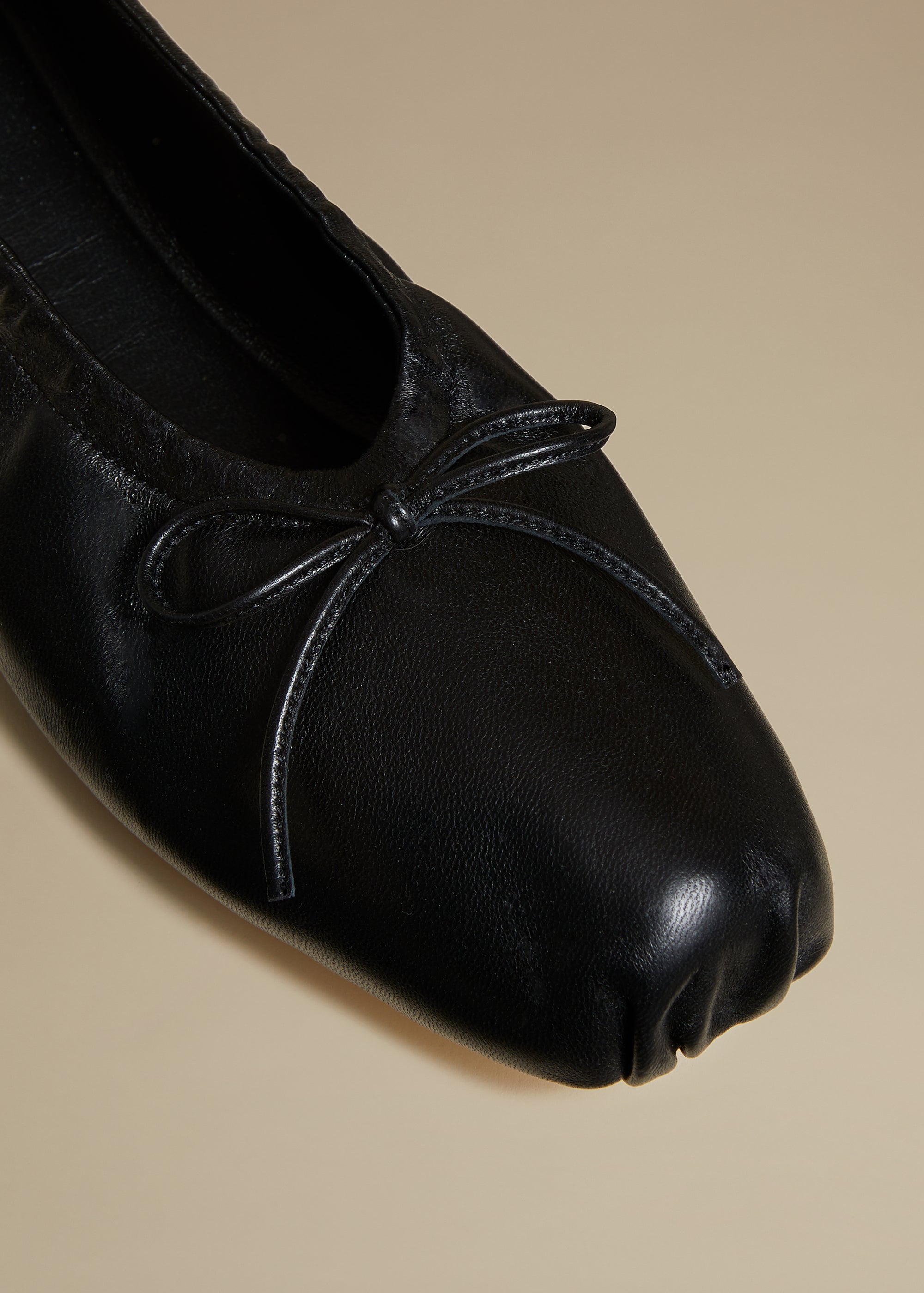 Ashland ballet flat in leather - Black