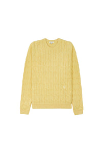 Sweatshirt tricoté en maille - Pale Yellow