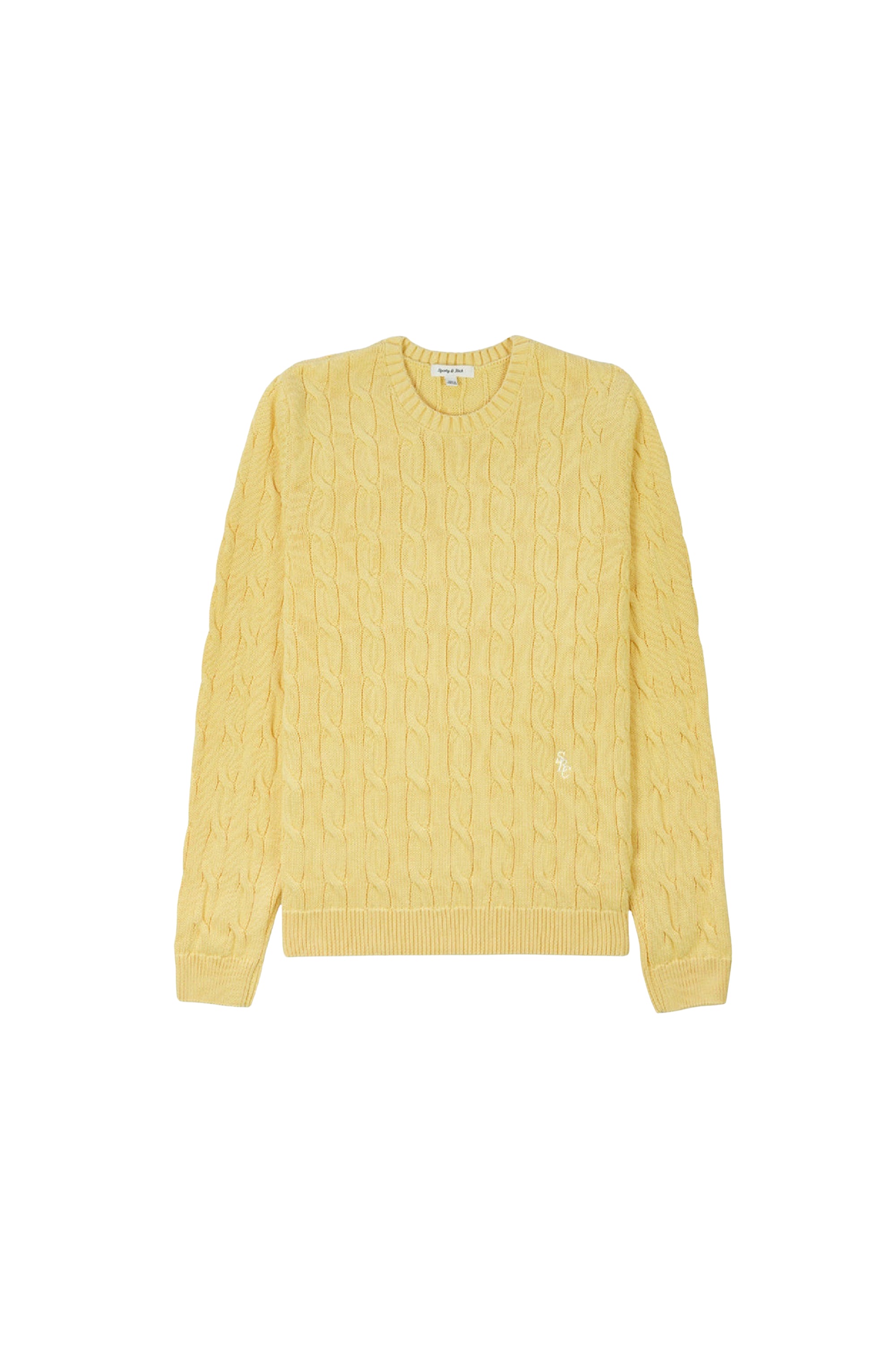 Sweatshirt tricoté en maille - Pale Yellow