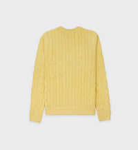 Sweatshirt tricoté en maille - Pale Yellow