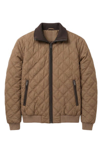 Blouson réversible en cuir précieux - Chocolate & Cappuccino