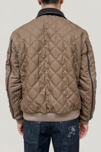 Blouson réversible en cuir précieux - Chocolate & Cappuccino