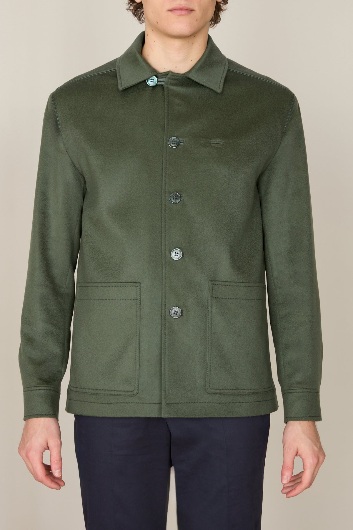 Surchemise en cachemire - Dark Sage