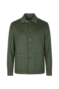 Cashmere overshirt - Dark Sage