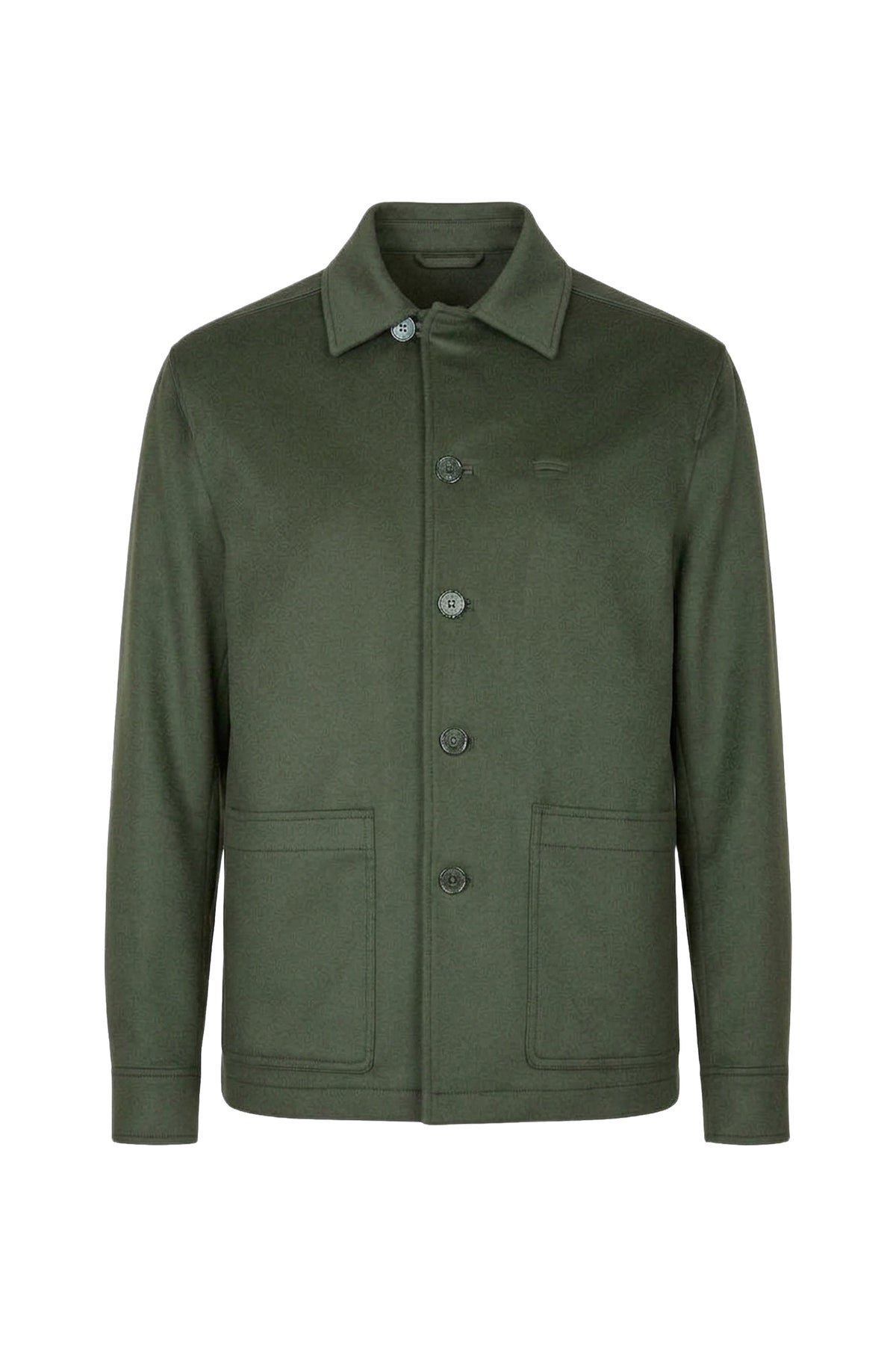 Cashmere overshirt - Dark Sage