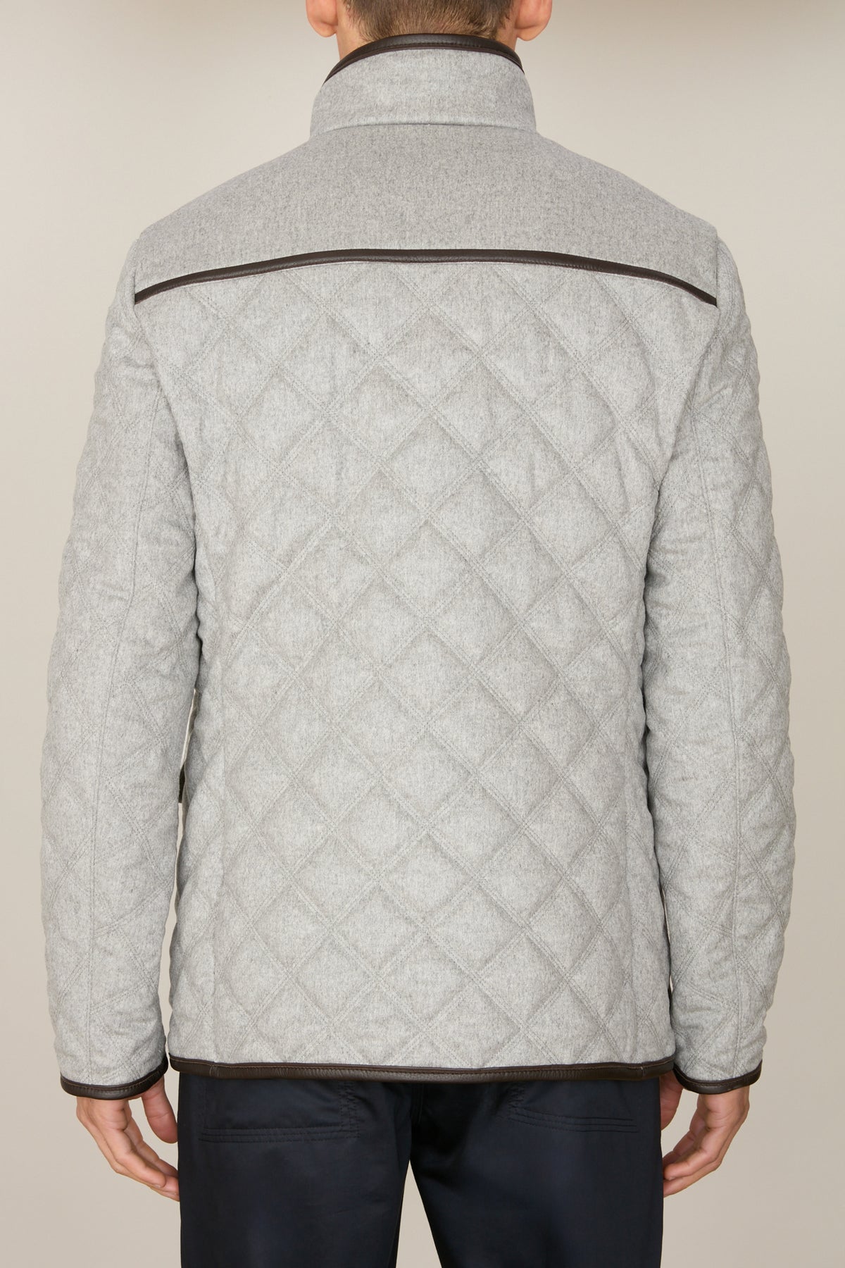 Veste matelassée Field en cachemire - Soft Grey