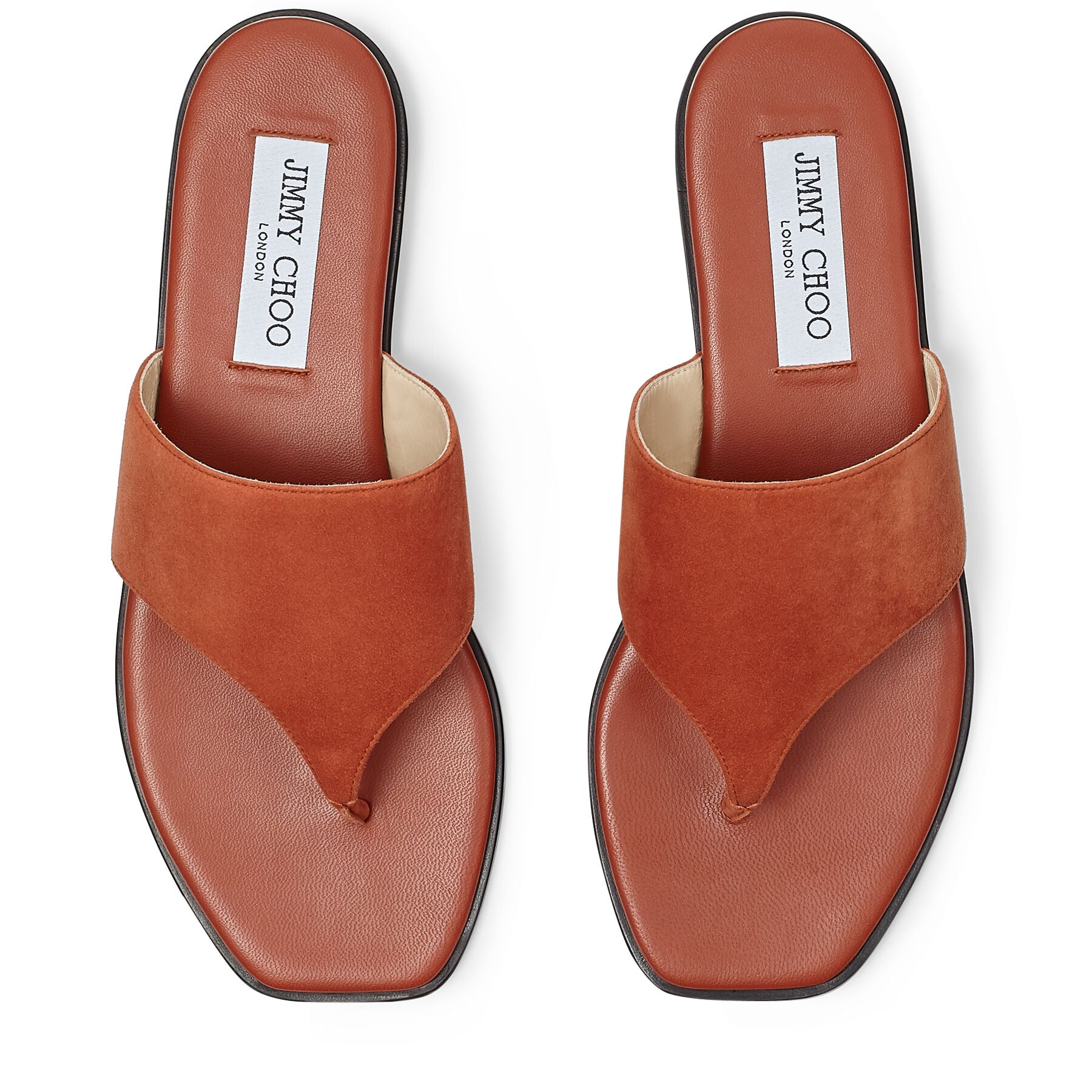 Sandales Asti plates en daim - Rust