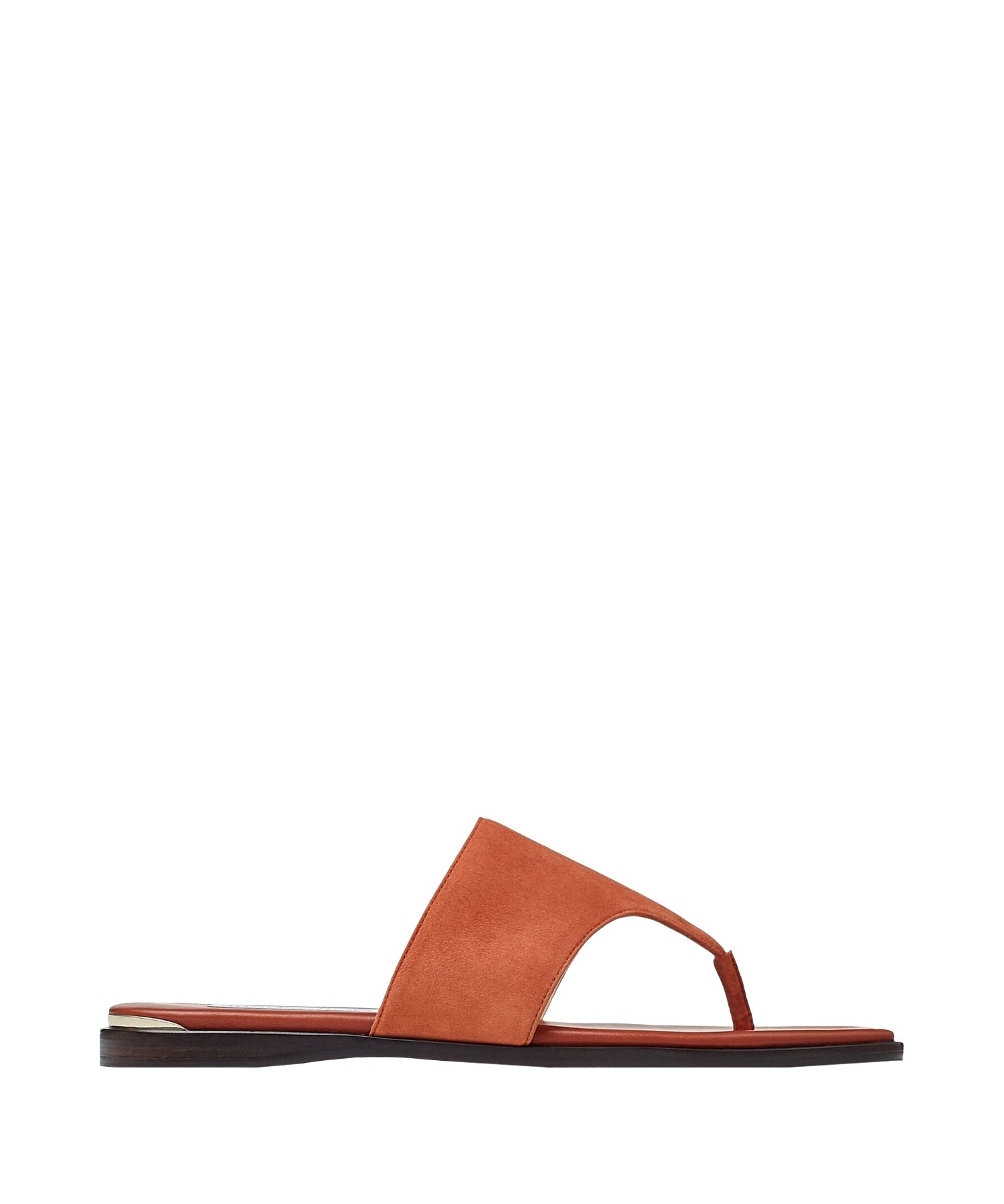 Sandales Asti plates en daim - Rust