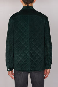 Surchemise matelassée en daim - English Green