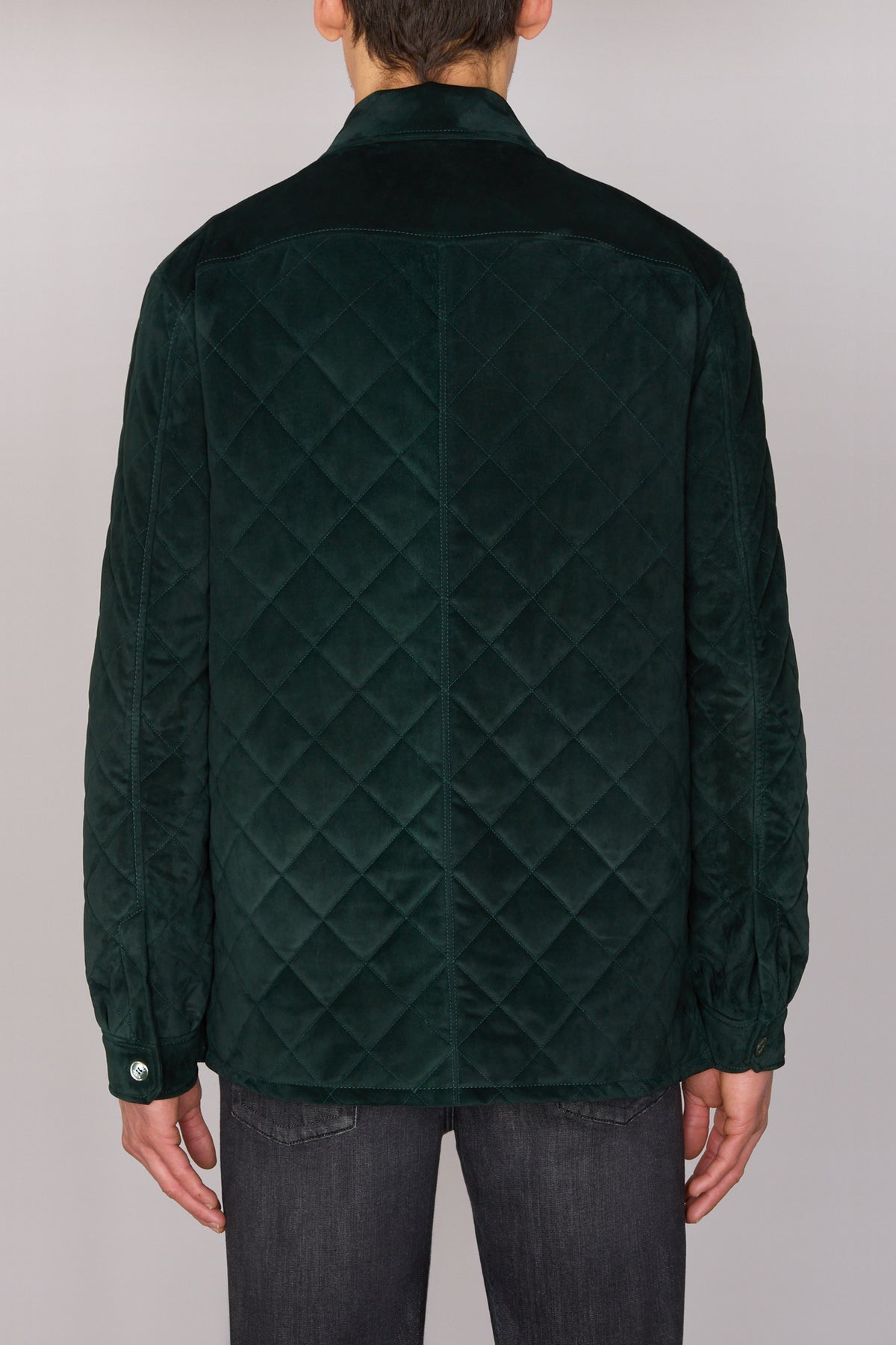 Surchemise matelassée en daim - English Green