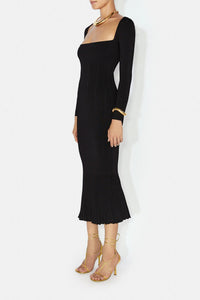 Atalanta Long Sleeved Dress - Black