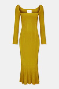 Robe midi Atalanta à manches longues - Citrus