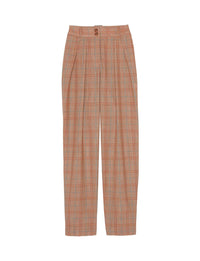 3qty RELIQUAT 75€ 25%  / Pantalon taille mi-haute Atalia en laine - Beige Multicolor