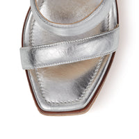Mules compensées Athenia 110 en cuir - Silver