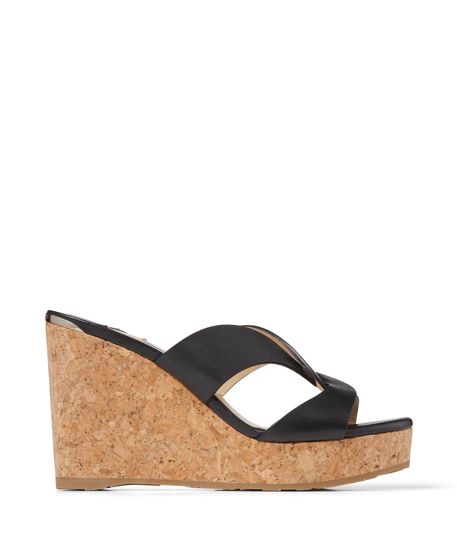 Mules compensées Atia 100 en cuir - Black
