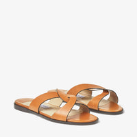 Sandales Atia plates en cuir - Cuoio