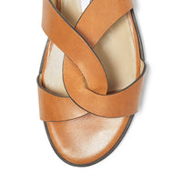 Sandales Atia plates en cuir - Cuoio