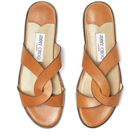 Sandales Atia plates en cuir - Cuoio