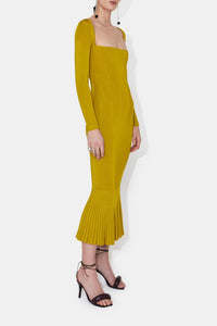 Robe midi Atalanta à manches longues - Citrus