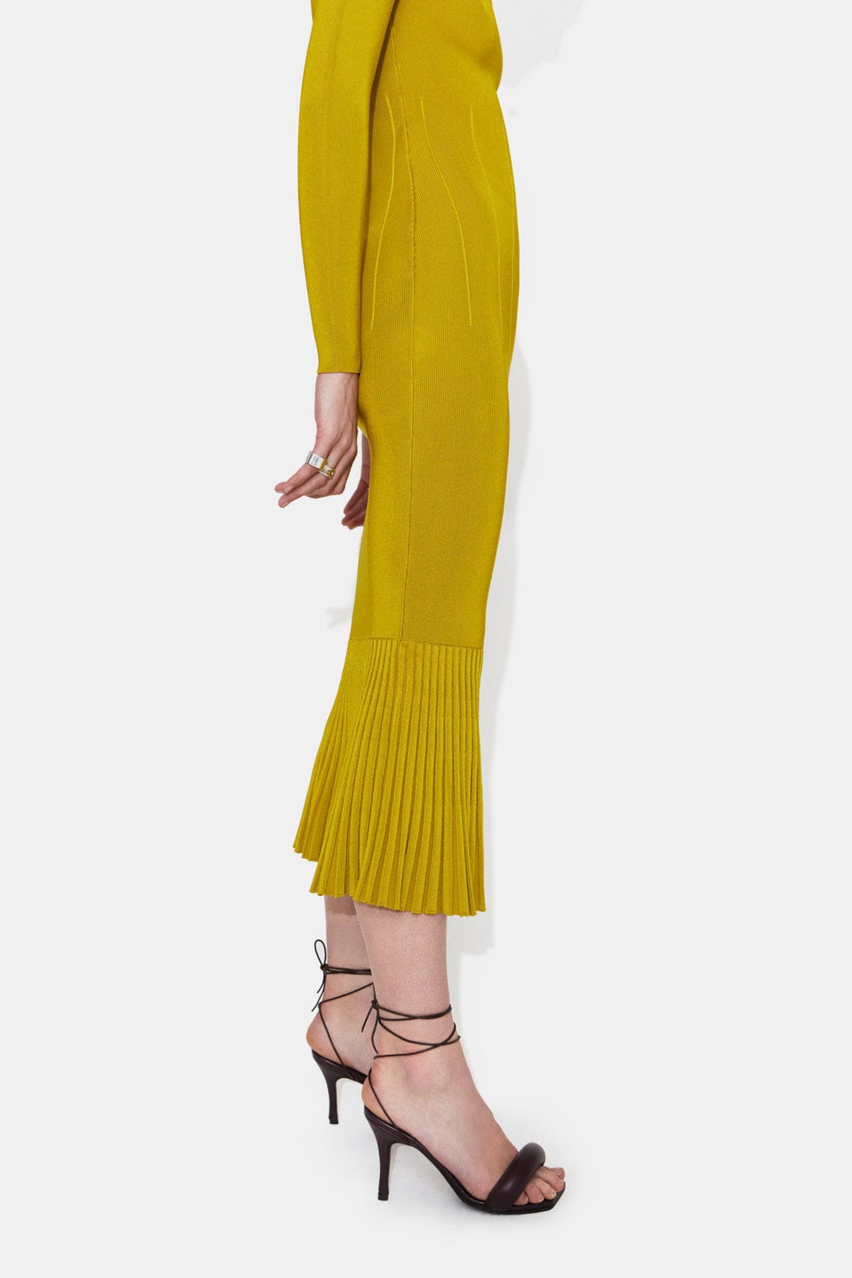 Robe midi Atalanta à manches longues - Citrus
