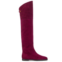 7qty DÉJÀ VU 450€ / Cuissardes Stefania en cuir suédé - Burgundy