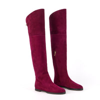 7qty DÉJÀ VU 450€ / Cuissardes Stefania en cuir suédé - Burgundy