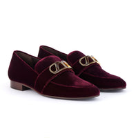 3qty DÉJÀ VU 220€ / Mocassins Blair en velours - Burgundy