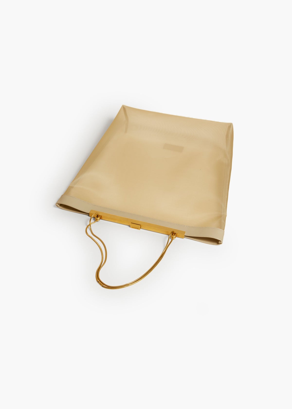 Beige Augusta Chain Tote In Beige Mesh - Beige