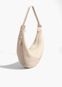 Dark Ivory Augustina Hobo In Dark Ivory Pebbled Leather - Dark Ivory
