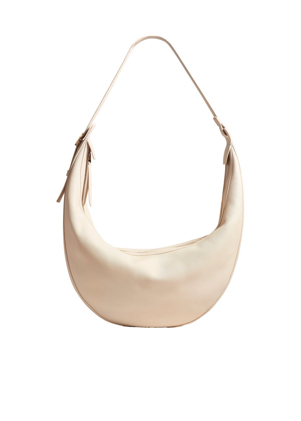 Dark Ivory Augustina Hobo In Dark Ivory Pebbled Leather - Dark Ivory