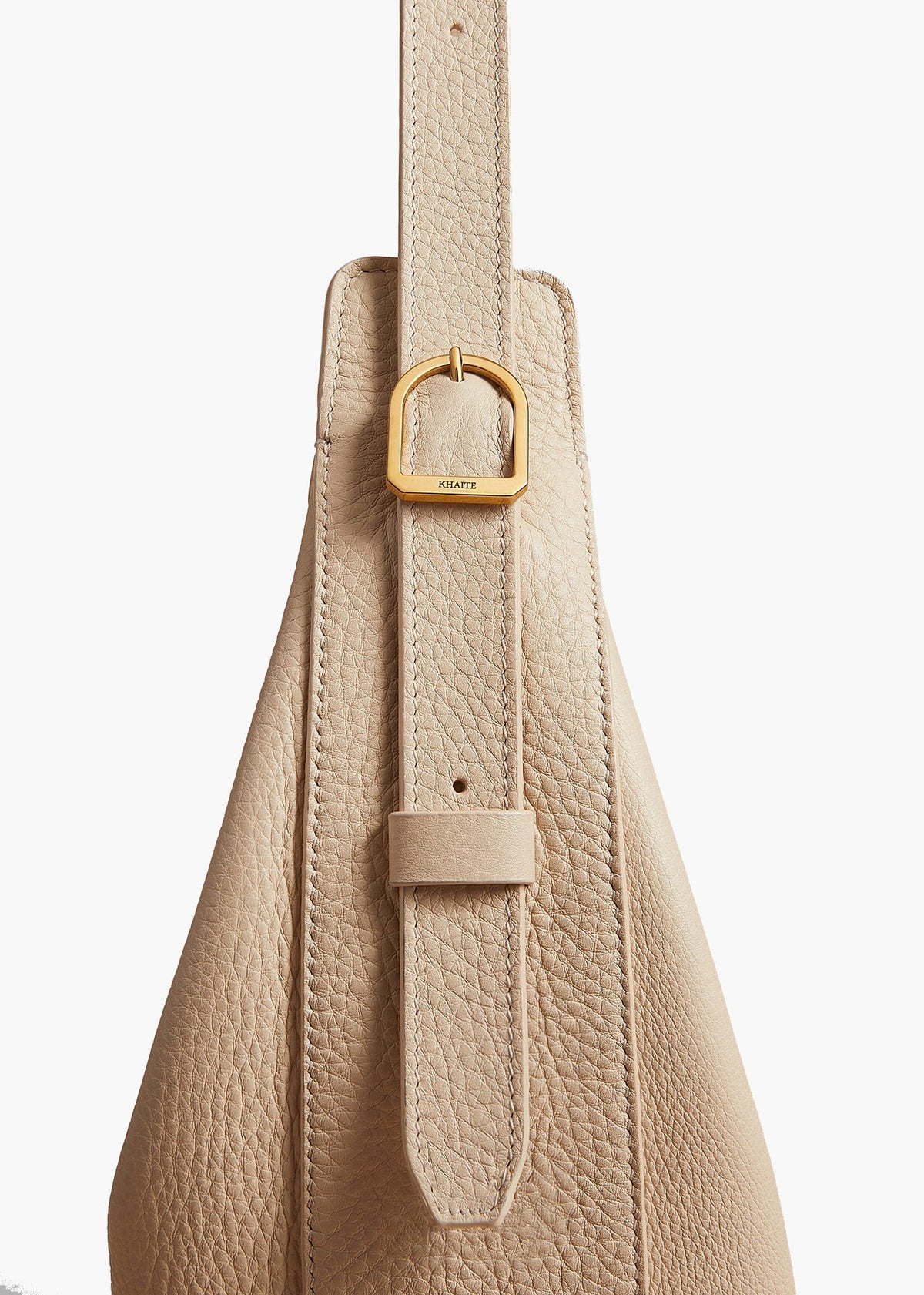 Dark Ivory Augustina Hobo In Dark Ivory Pebbled Leather - Dark Ivory