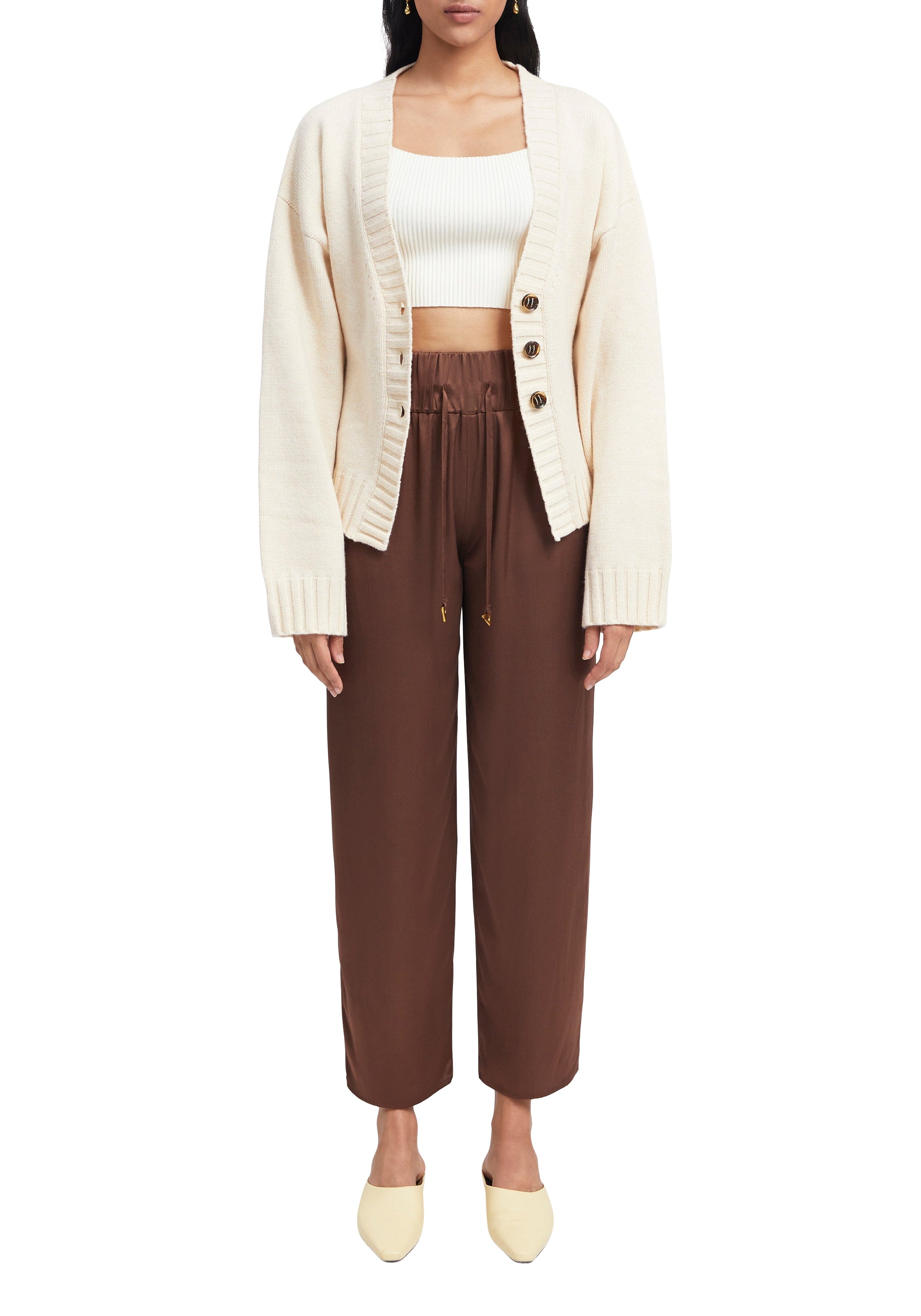 Pantalon large Aurella - Chocolate