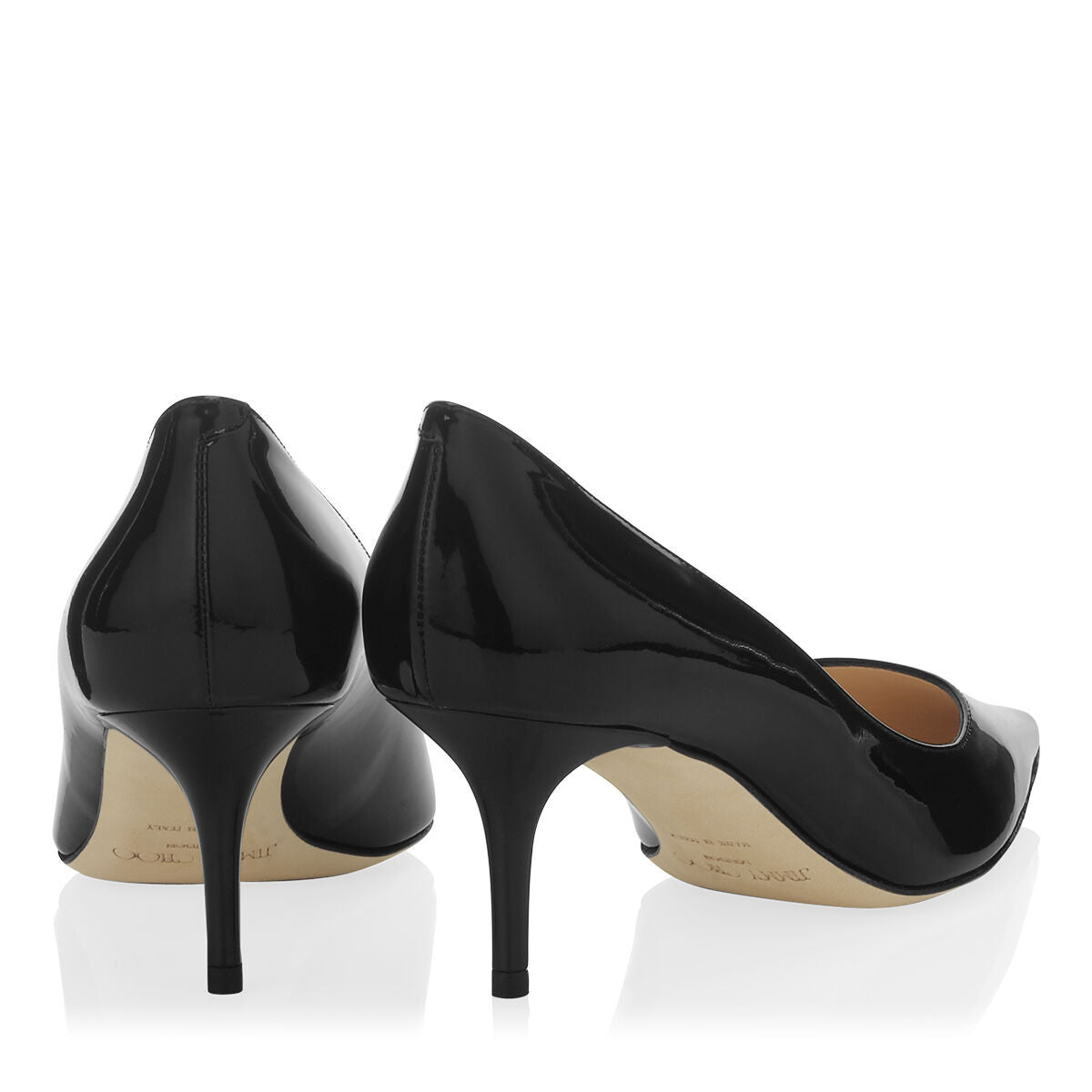 Aurora pointy-toe pumps 65 in patent leather - Black
