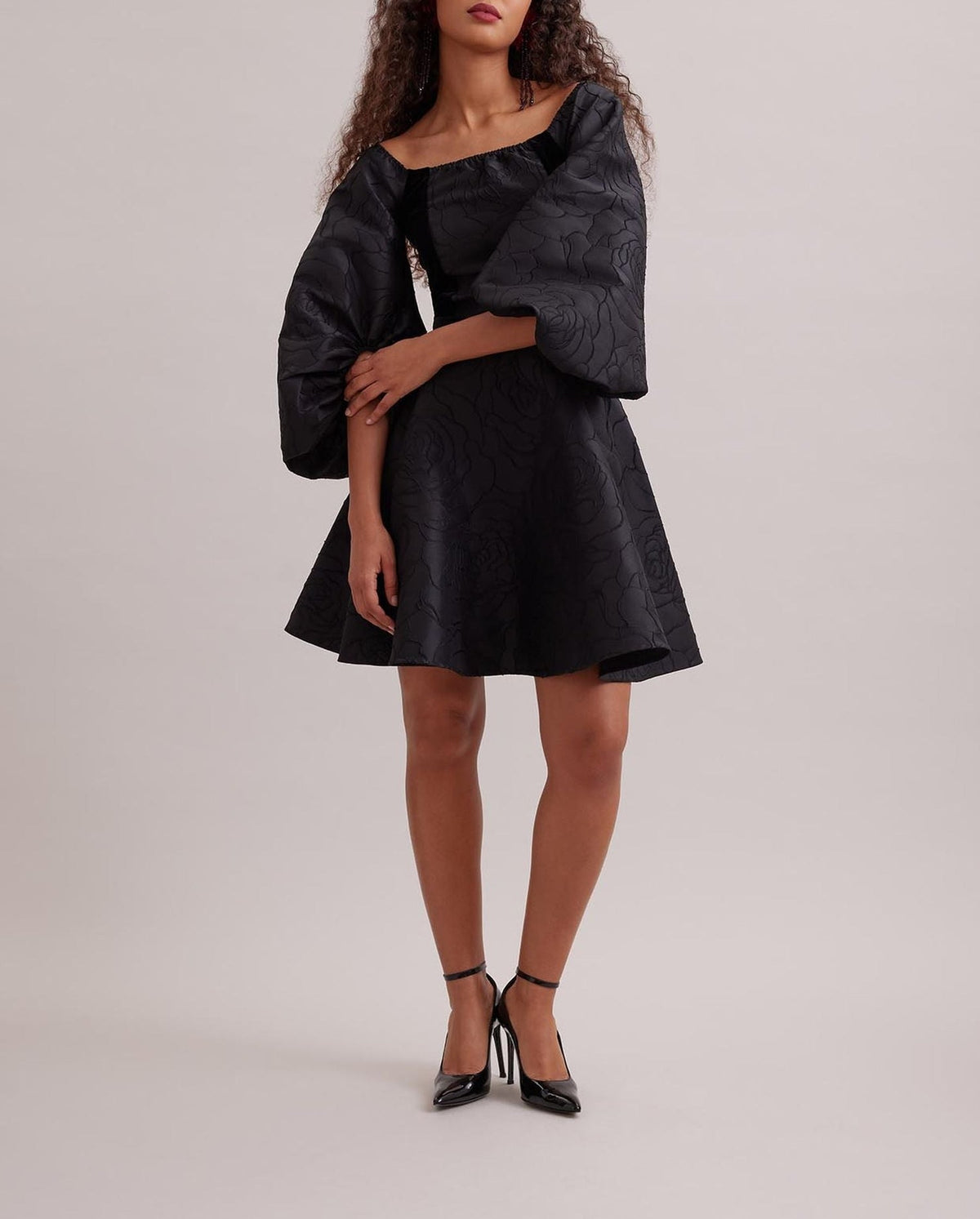 Blouse Aurore à manches bouffantes - Black