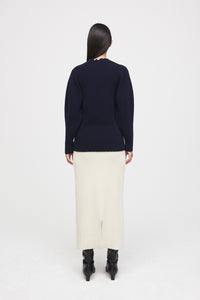 Jupe Austin en laine et cachemire - Cream