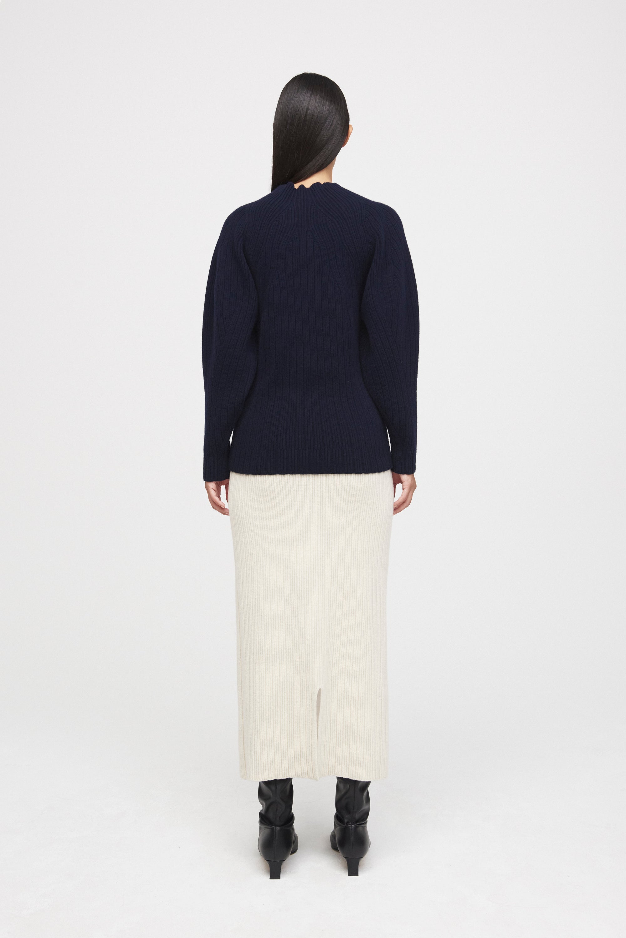 Jupe Austin en laine et cachemire - Cream