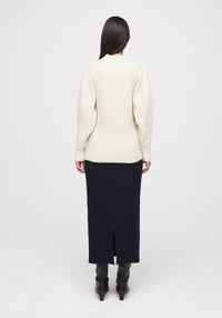 Jupe Austin en laine et cachemire - Navy