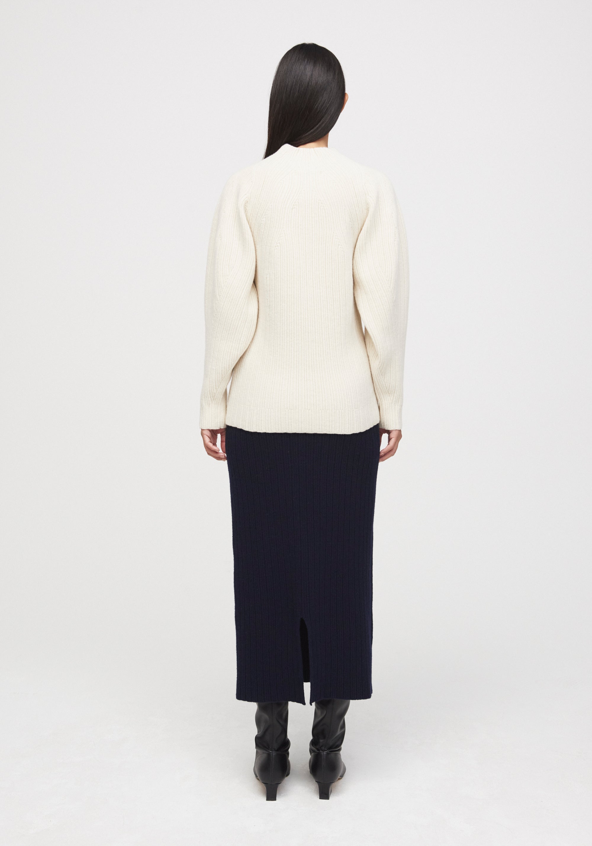 Jupe Austin en laine et cachemire - Navy