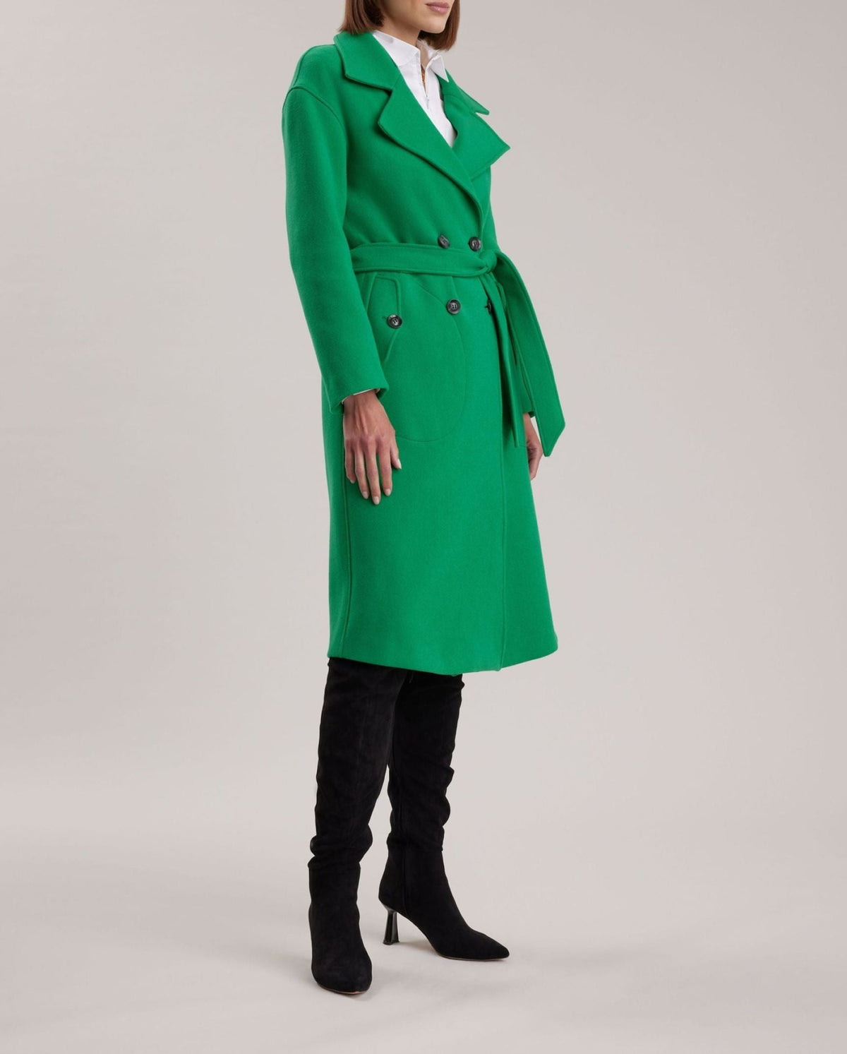 Trench-Coat Author en laine - Mint