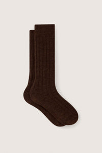 MARRON _ Chaussettes Priscille en mohair - Marron