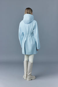 Parka mi-longue Autumn à capuche en cuir - Air