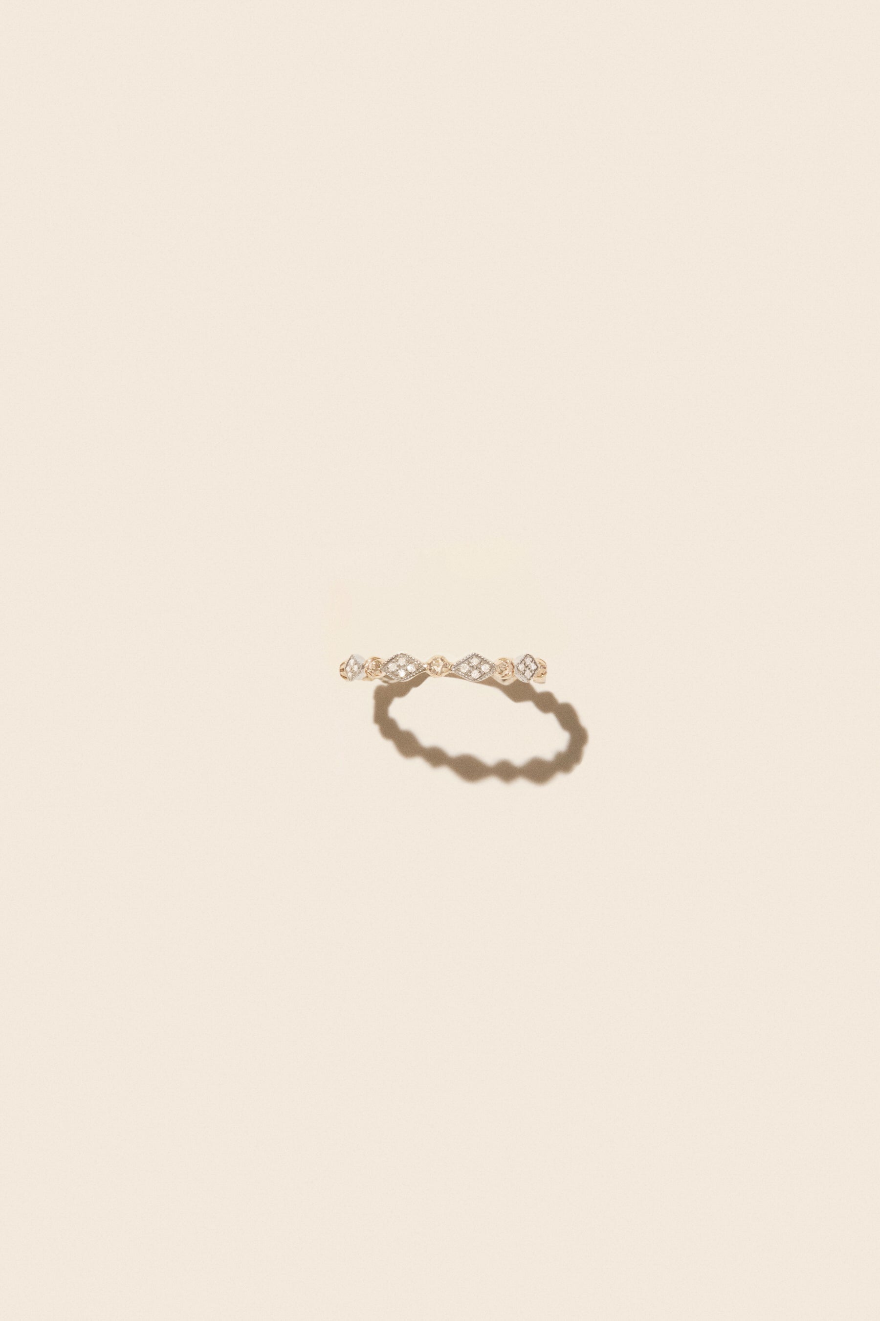Ava N°1 ring in yellow gold and silver with diamond - Diamond
