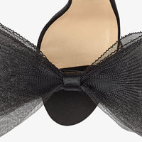Sandales Aveline 100 gros-grain et maille - Black Intense